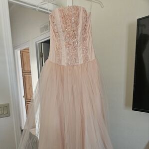 Jessica McClintock Pink Corset Dress